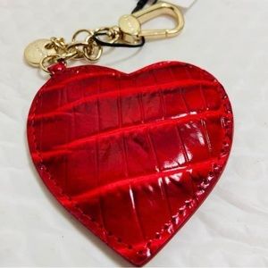 Brahmin Carnation Heart Key Fob